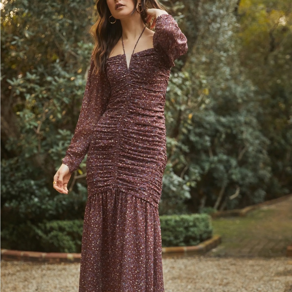 Astr NWT never worn Athena floral ruched midi dress